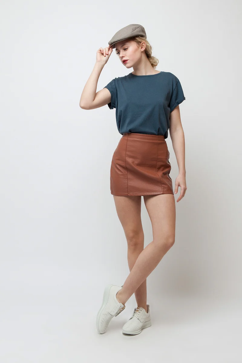 Vintage T-Shirt für Frauen Rolled Sleeve