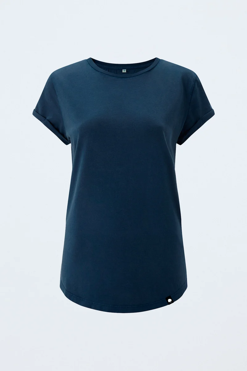 Vintage T-Shirt für Frauen Rolled Sleeve