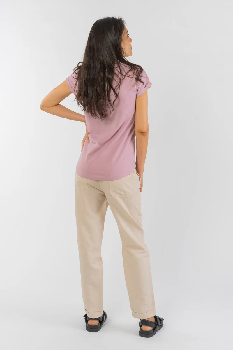 Vintage T-Shirt für Frauen Rolled Sleeve