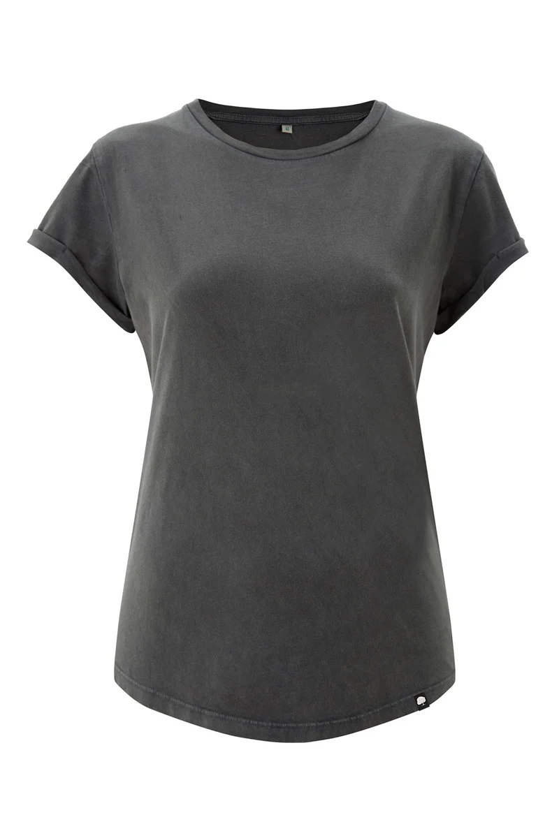 Vintage T-Shirt für Frauen Rolled Sleeve