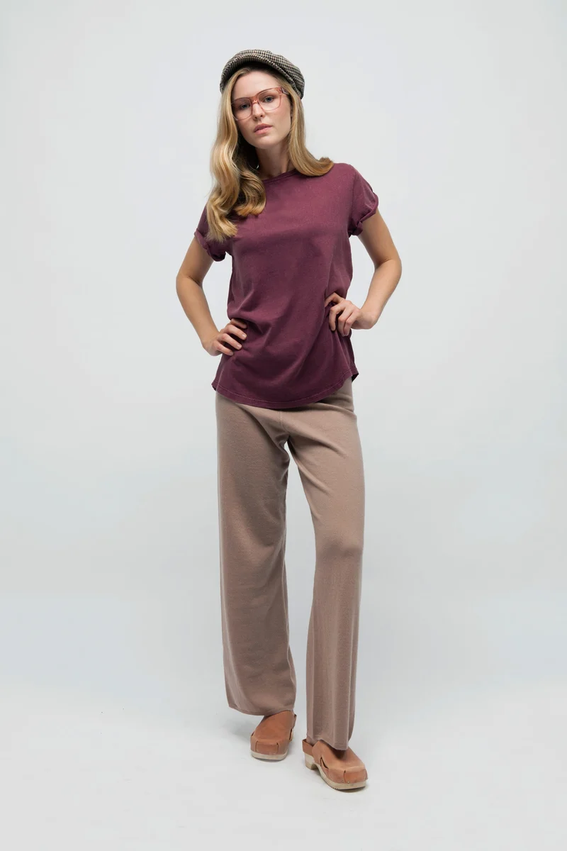 Vintage T-Shirt für Frauen Rolled Sleeve