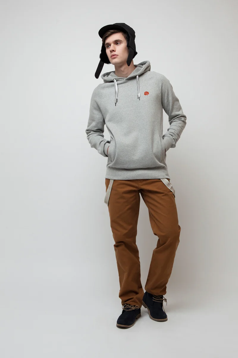 Pullover mit Kapuze für Männer Grau