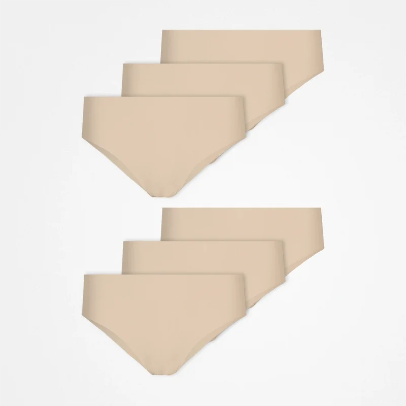 High Waist Hipster Panties Seamless | Hellbeige