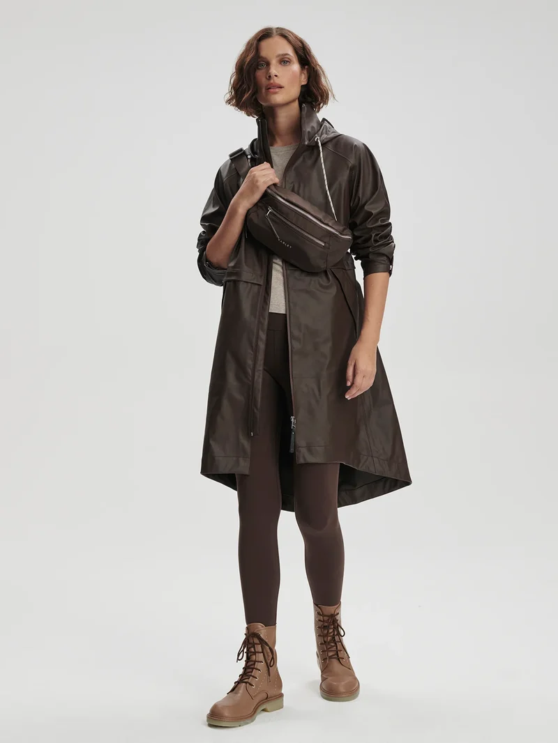 Kirsten Rain Coat Dark Truffle