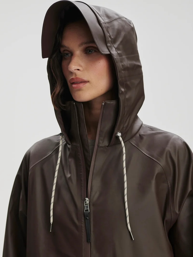Kirsten Rain Coat Dark Truffle