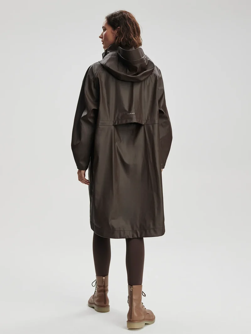 Kirsten Rain Coat Dark Truffle
