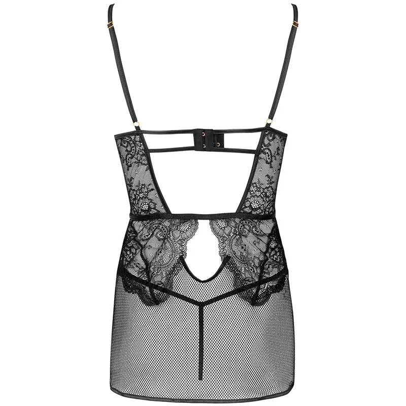 LIVCO CORSETTI FASHION - BARIRIN - NACHTHEMD + TANGA - SCHWARZ