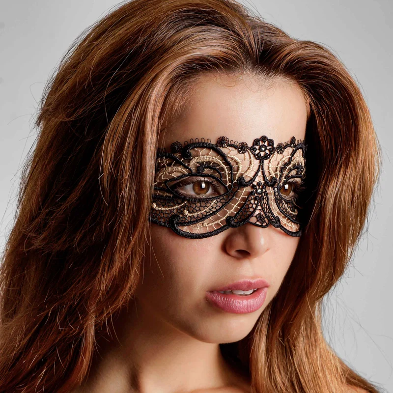 Golden Diamond Maske - Schwarz/Gold