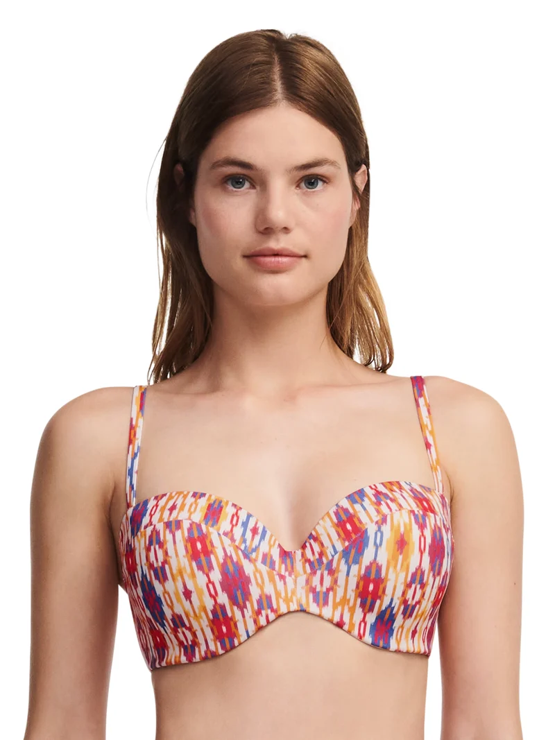 Chantelle Bademode - Devotion Bandeau T-Shirt BH Red Ikat