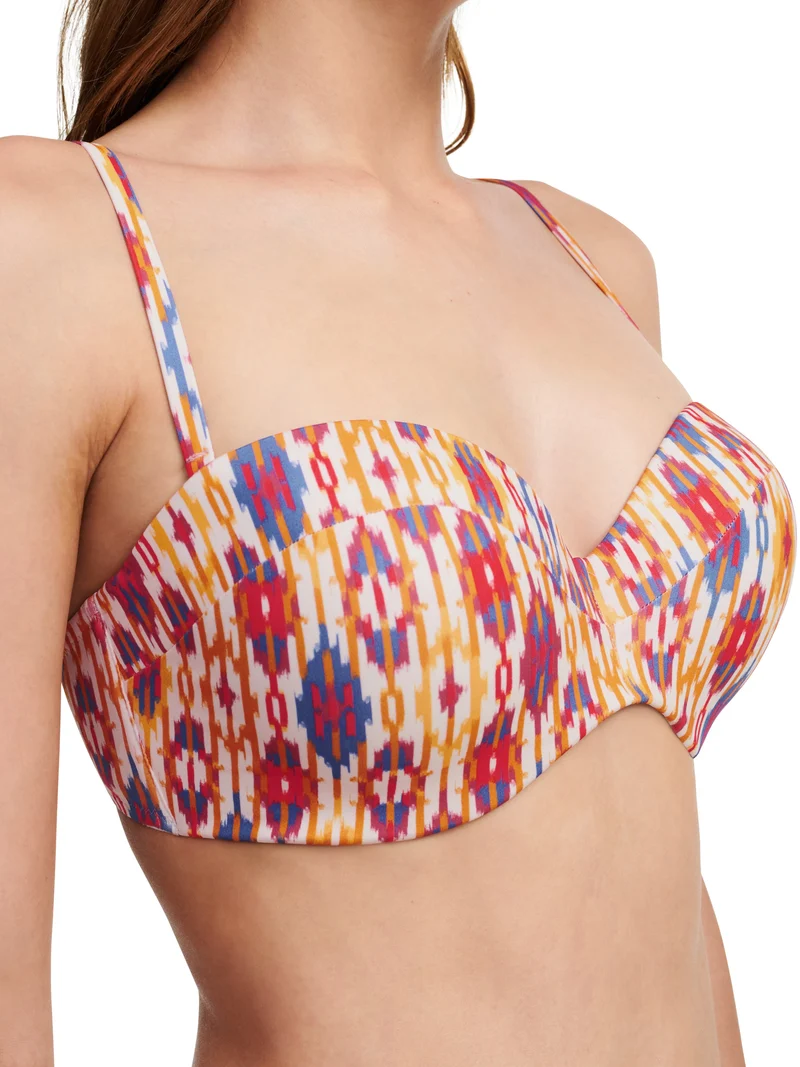 Chantelle Bademode - Devotion Bandeau T-Shirt BH Red Ikat