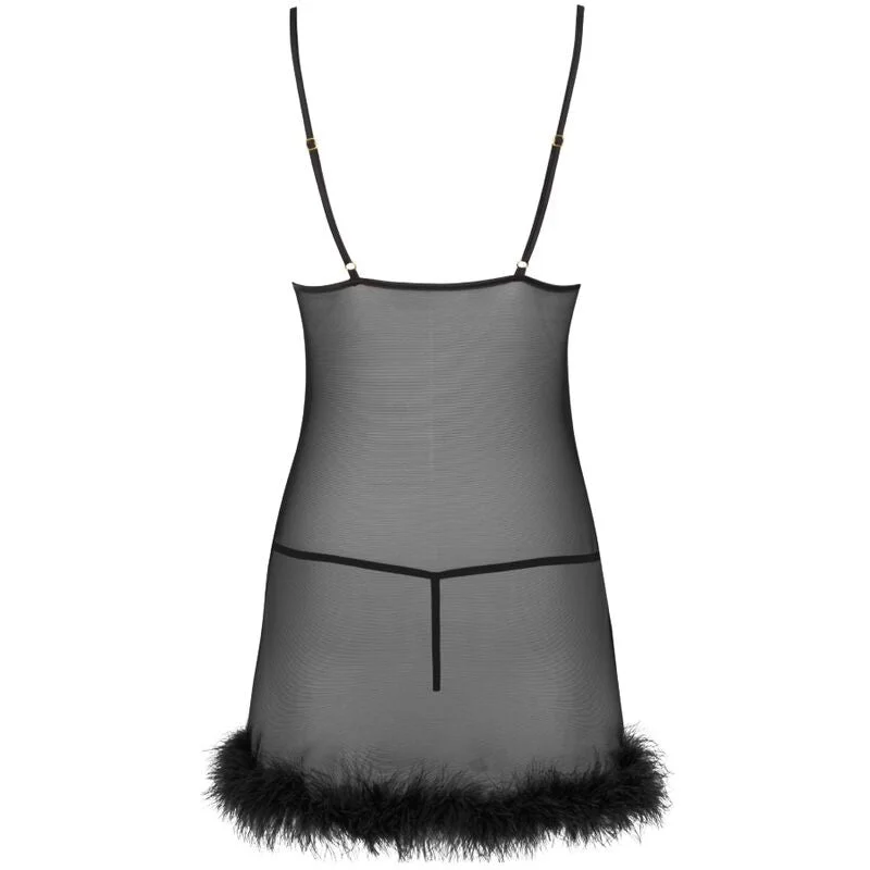 LIVCO CORSETTI FASHION - ZERUNAM - SET BABYDOLL + SCHWARZER TANGA