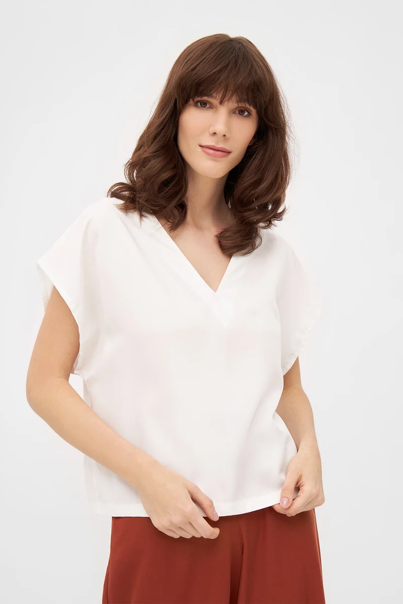 Tencel Wide Cut Blouse aus TENCEL™