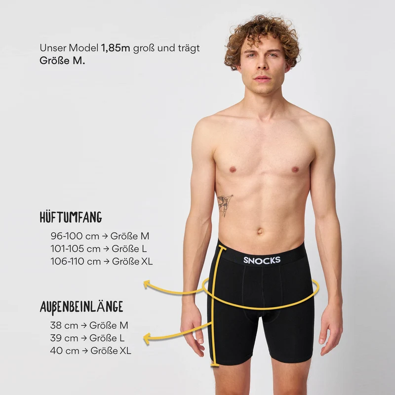 Lange Boxershorts ohne Logo | Mix (Rot/Olive/Blau)