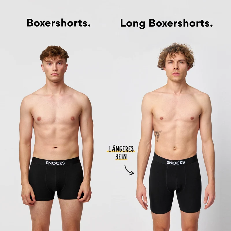 Lange Boxershorts ohne Logo | Mix (Rot/Olive/Blau)