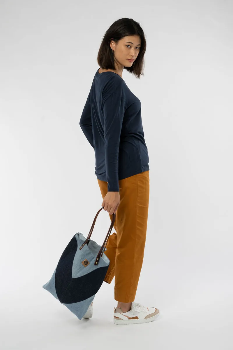 Shopper Leder aus recycelten Jeans