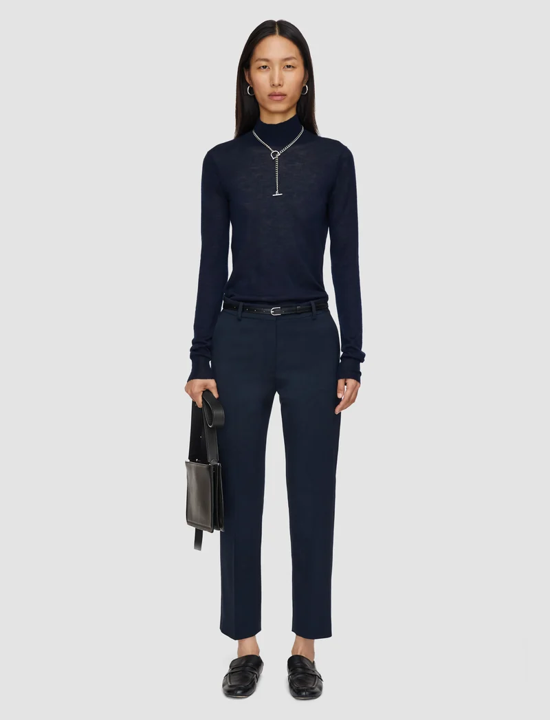 Wool Stretch Coleman Trousers Navy