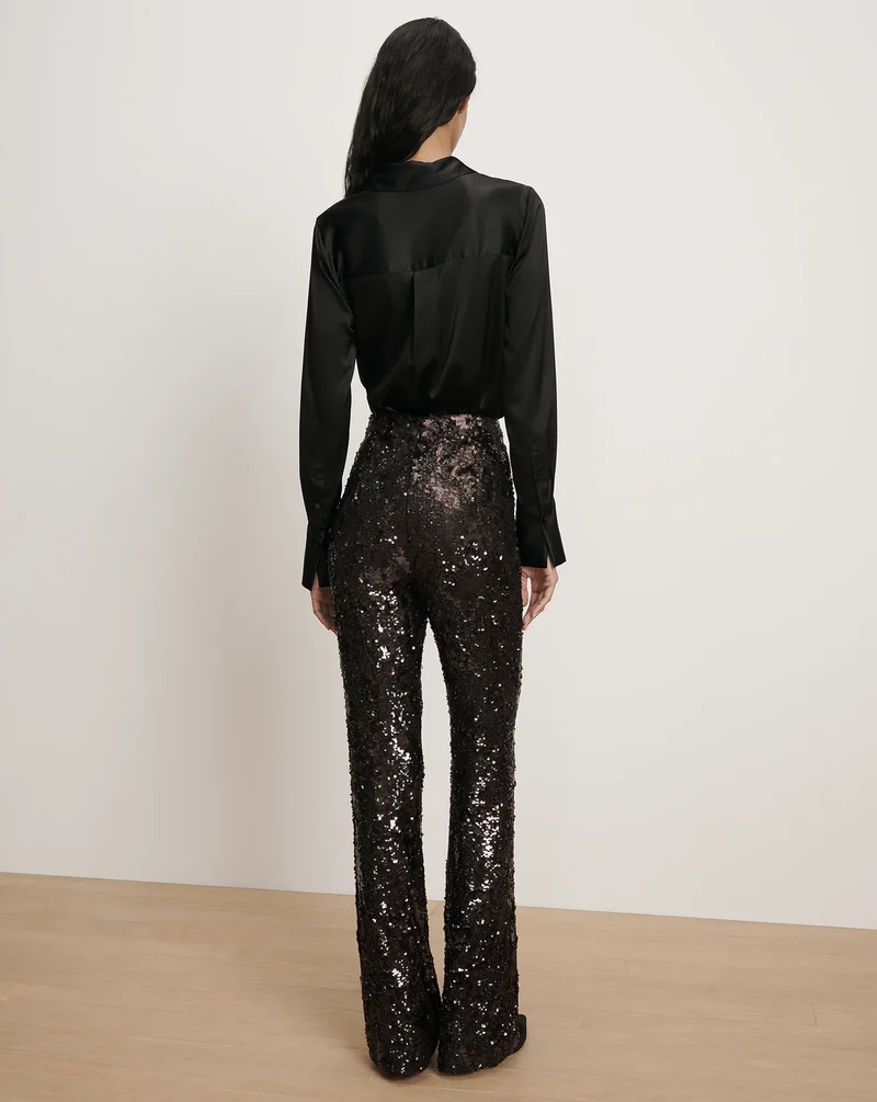 Collier Sequin Skinny Flare