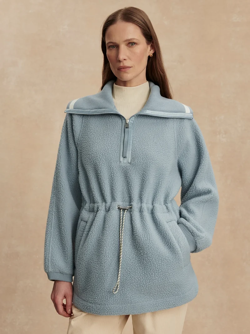 Ashby Half Zip Fleece Blue