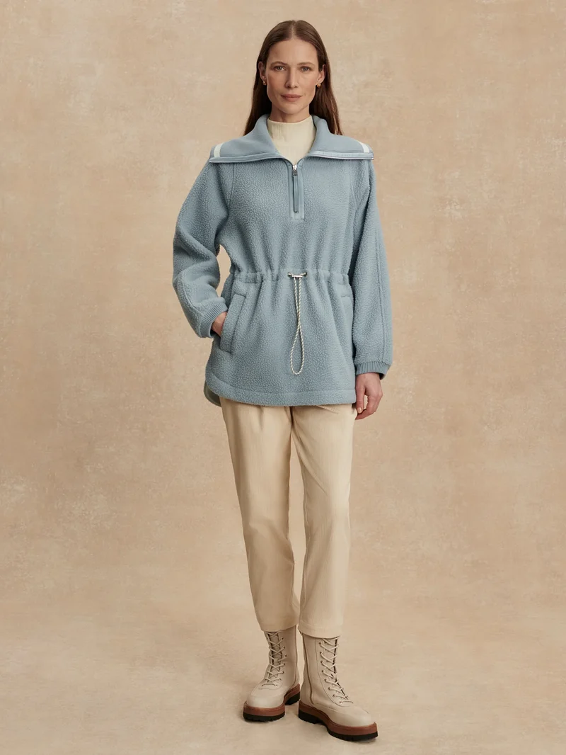 Ashby Half Zip Fleece Blue