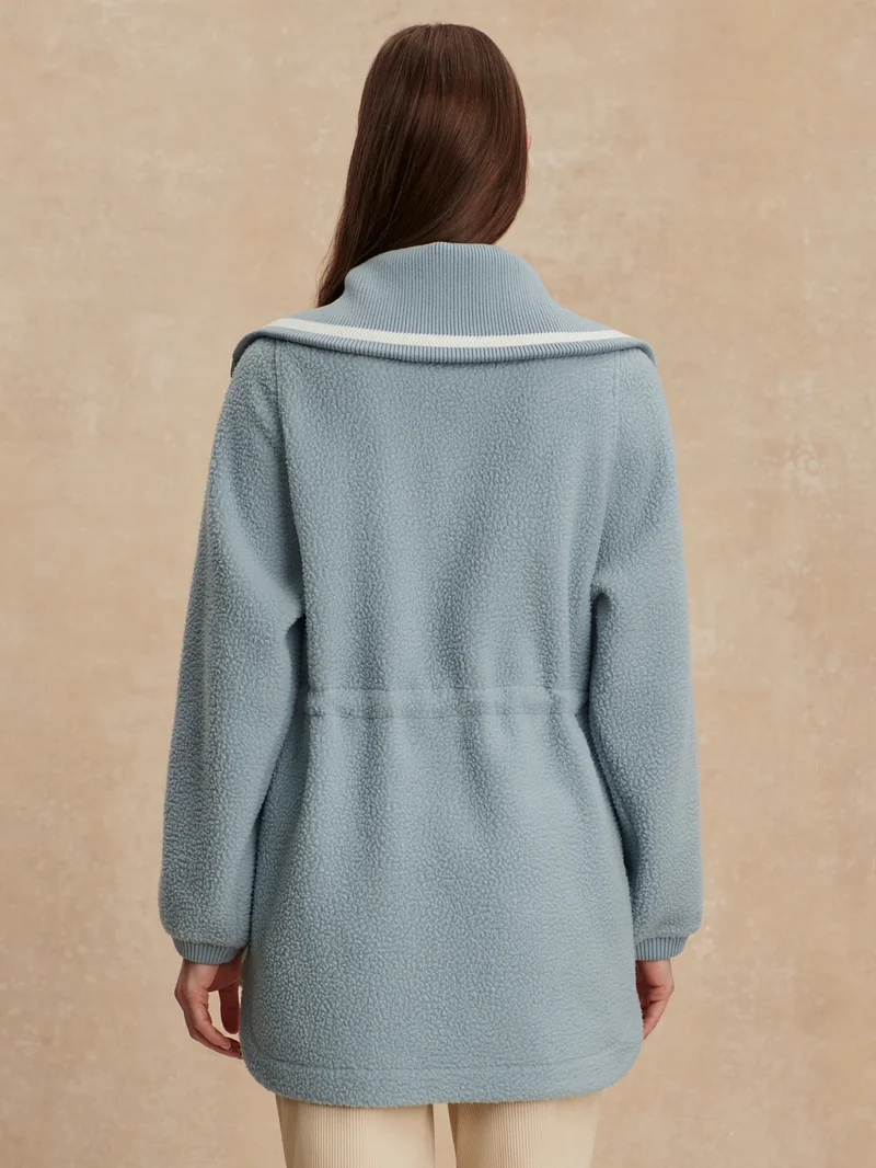 Ashby Half Zip Fleece Blue