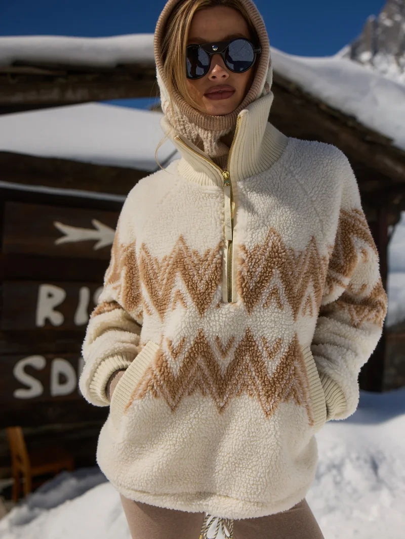 Hendrik Half Zip Sherpa Egret