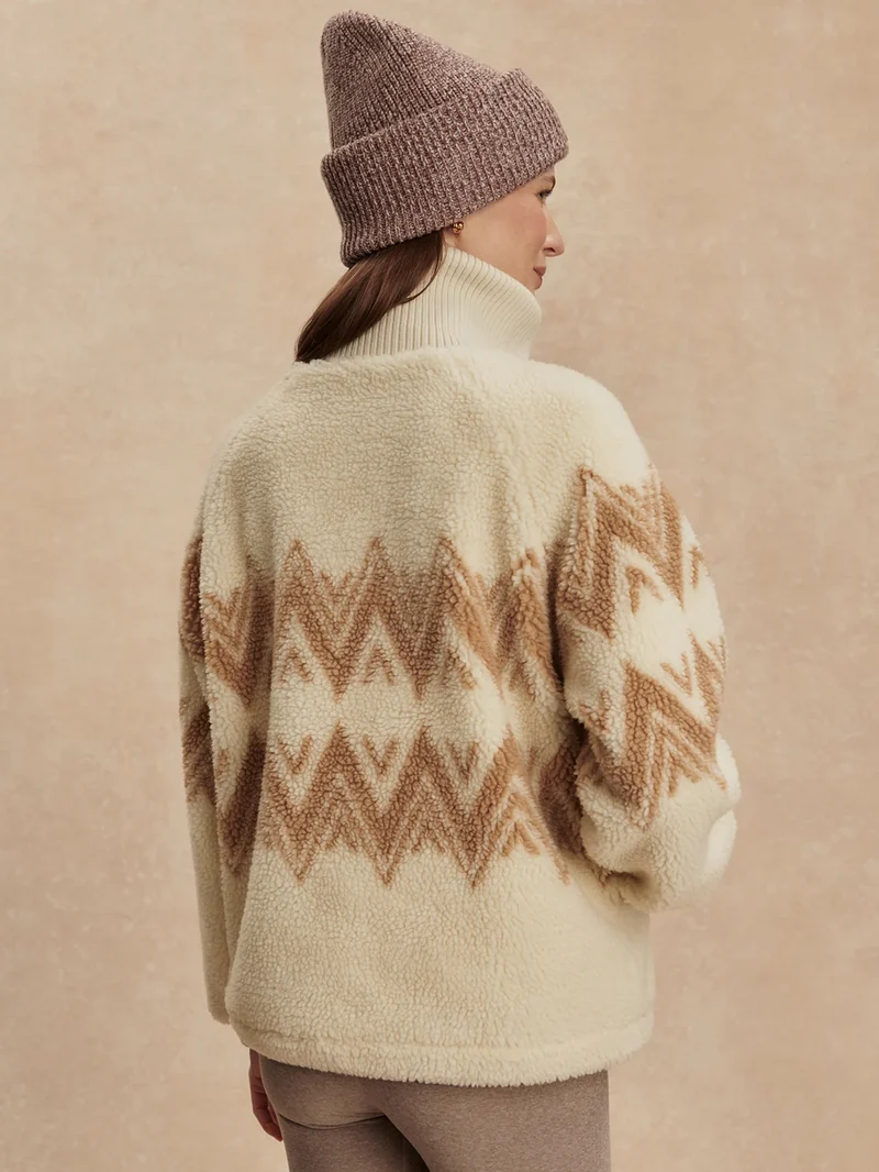 Hendrik Half Zip Sherpa Egret