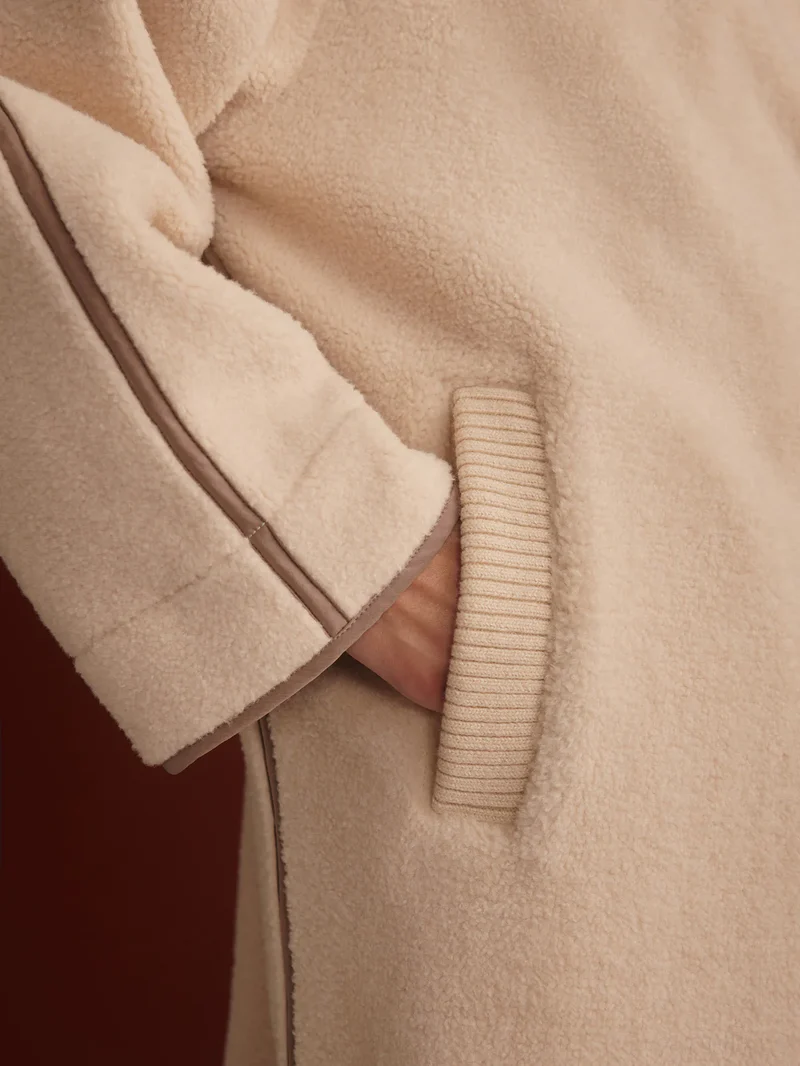 Clemence Sherpa Coat Sandshell