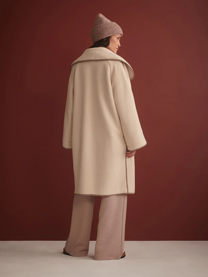 Clemence Sherpa Coat Sandshell