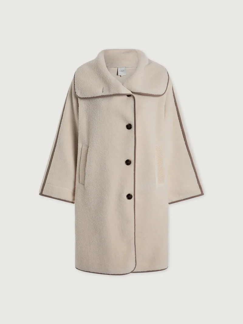 Clemence Sherpa Coat Sandshell