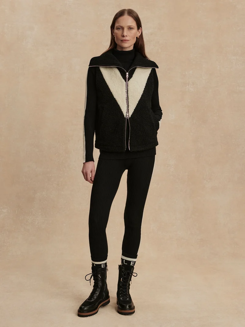 Caspian Sherpa Gilet Black