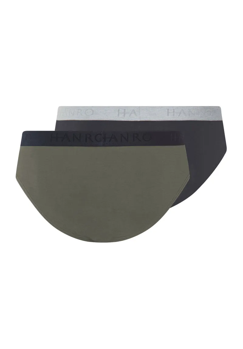 Cotton Essentials Briefs 2Pack | charcoal art / smokey olive 073075-073135