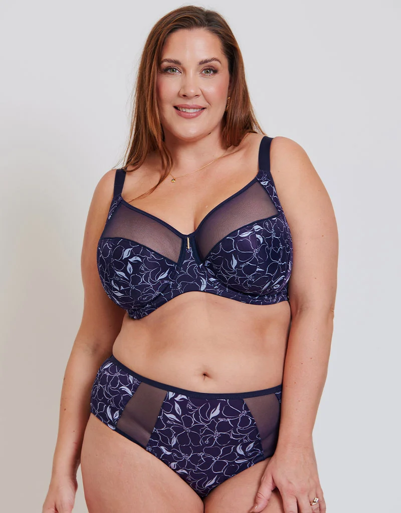 Adella Kin Aura Full Brief Navy Floral Print