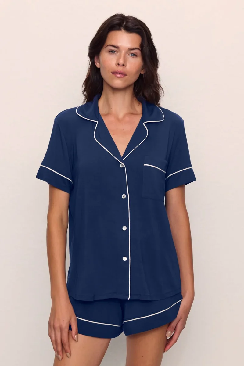Gisele Relaxed Shorts Set Navy