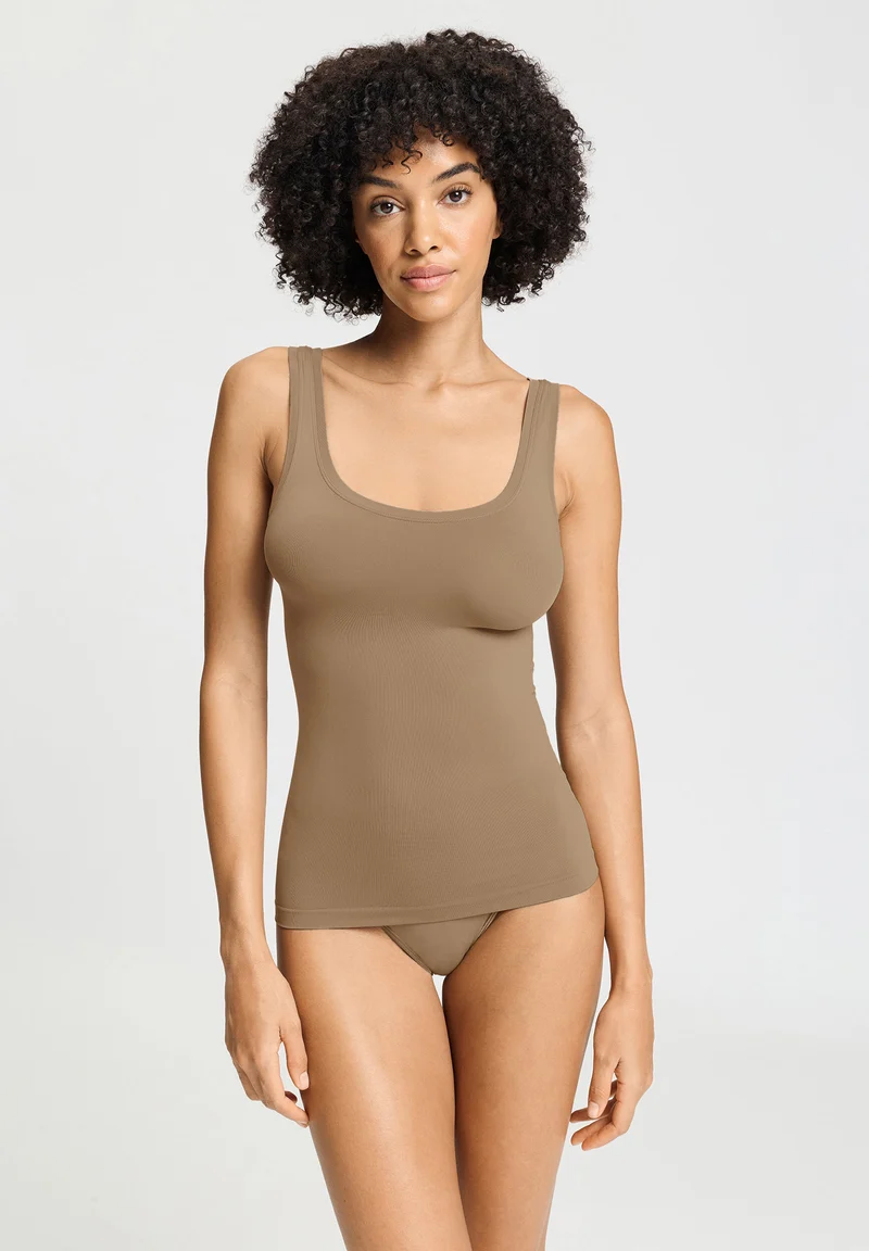 Touch Feeling Tank Top | suede camel 071814-072825