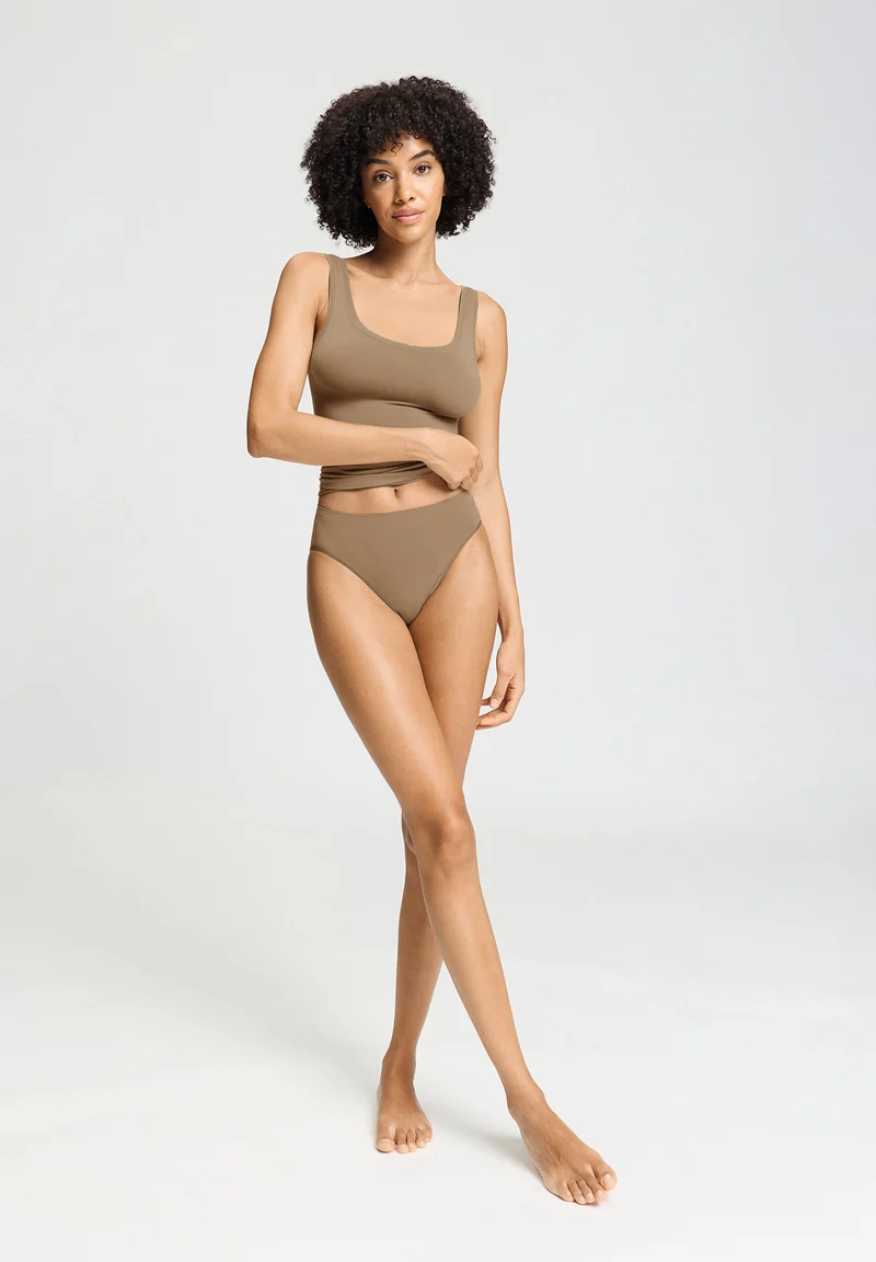 Touch Feeling Tank Top | suede camel 071814-072825