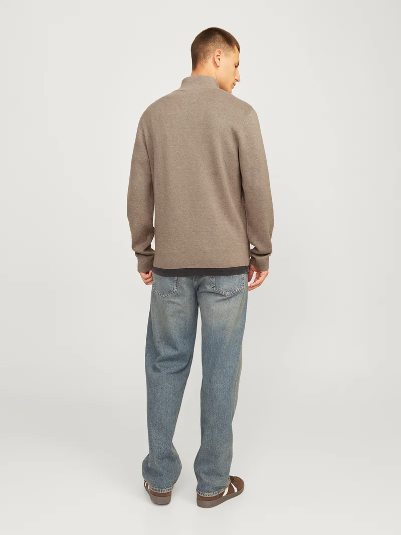 JJMILANO STITCH KNIT HALF ZIP SN