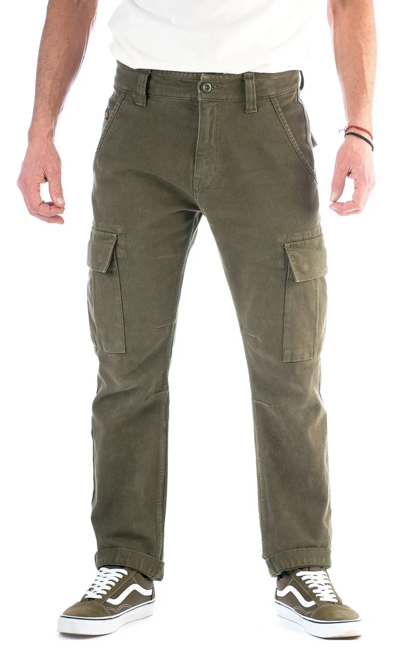 Riding Culture Cargo Olive Motorradjeans Herren