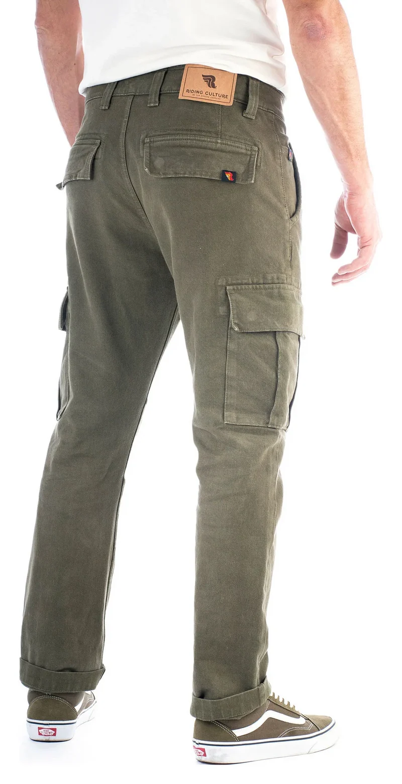 Riding Culture Cargo Olive Motorradjeans Herren