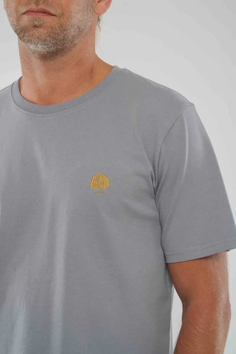 Heavy T-Shirt mit edler Stickerei aus Bio Baumwolle