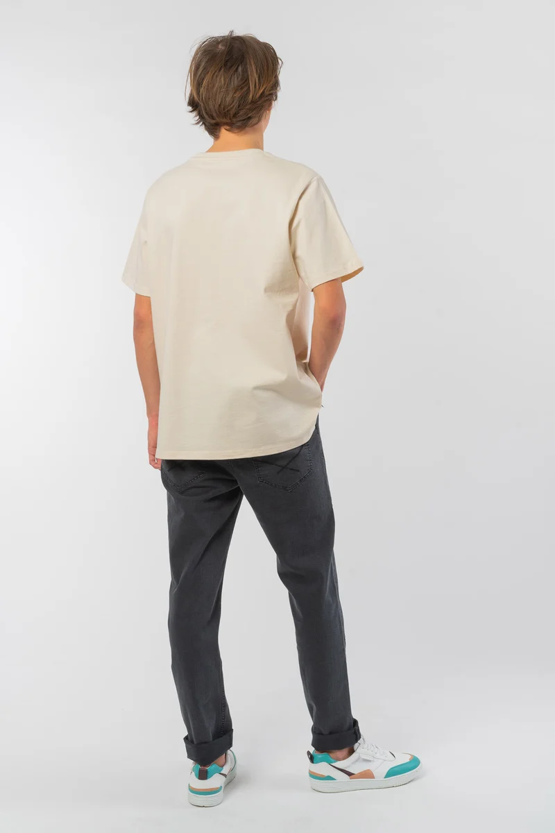 Heavy T-Shirt mit edler Stickerei aus Bio Baumwolle