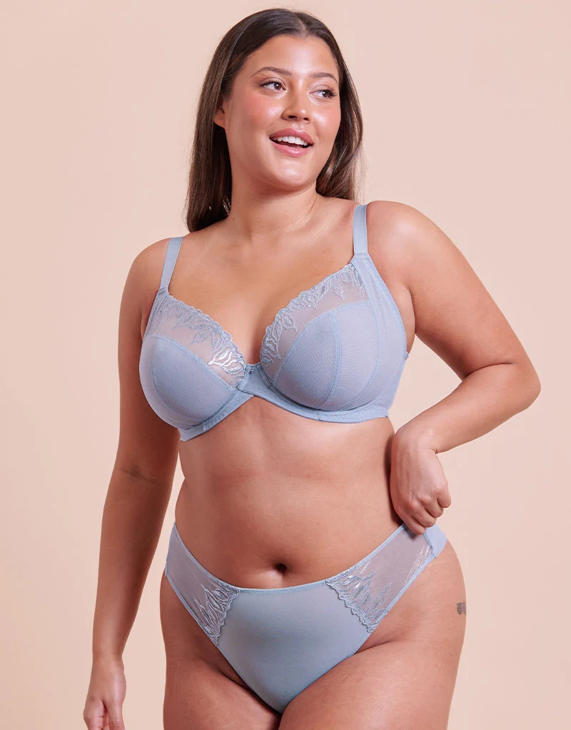 Curvy Kate Flare Full Cup Plunge Side Support Bra Powder Blue