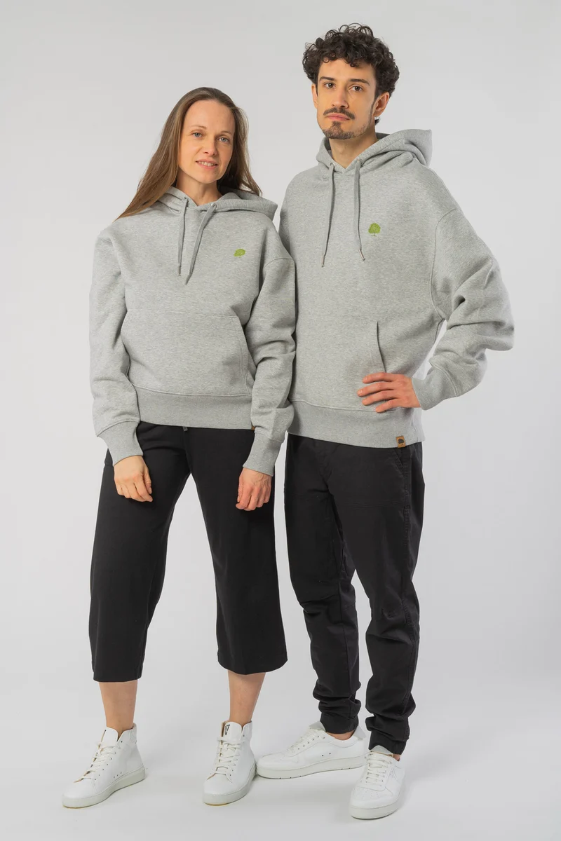 Boxy Unisex Hoodie aus Bio Baumwolle