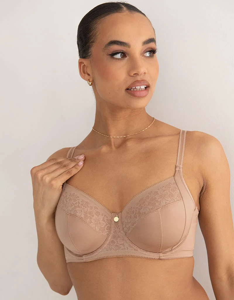 Pour Moi Effortless Full Cup Side Support Bra Toffee