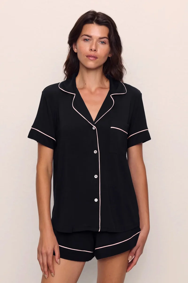 Gisele Relaxed Shorts Set Black