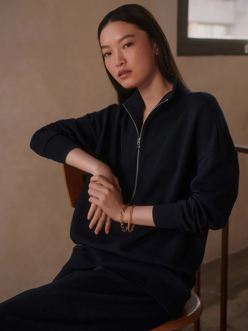 Maisie Longline Sweat Navy