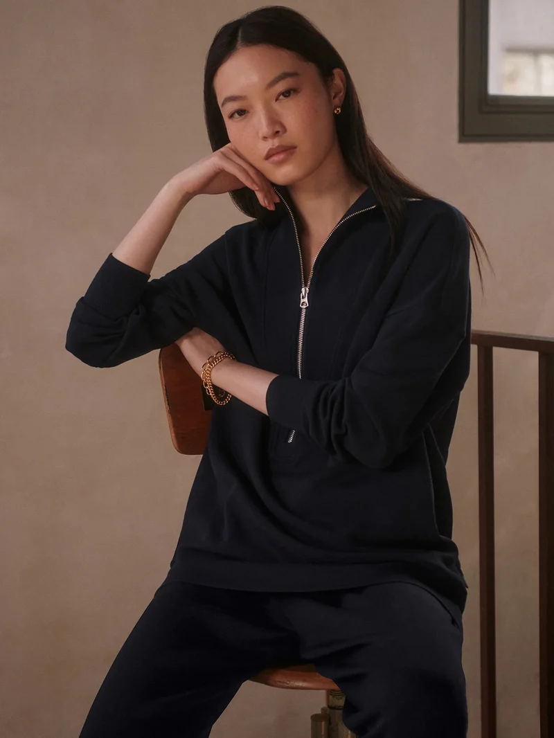 Maisie Longline Sweat Navy