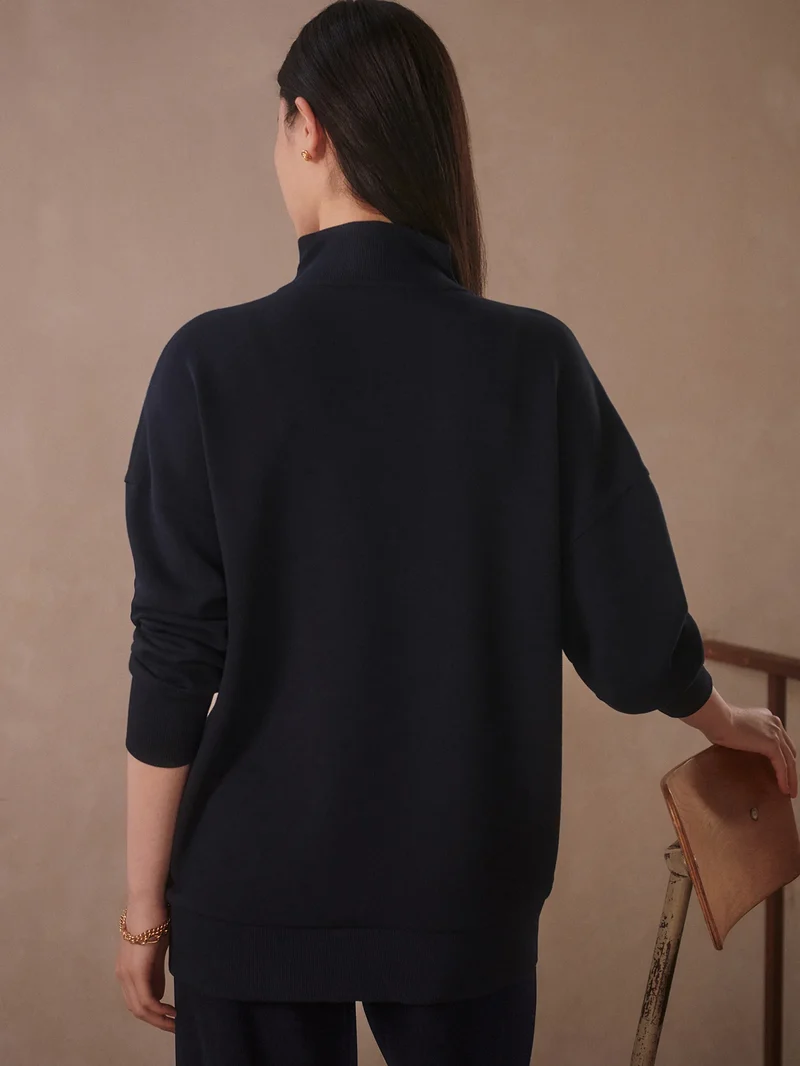 Maisie Longline Sweat Navy