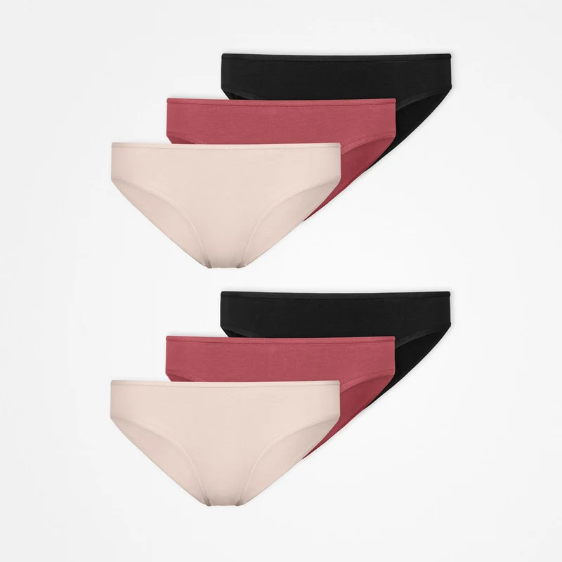 Damenslips | Mix (Apricot/Mauve/Schwarz)