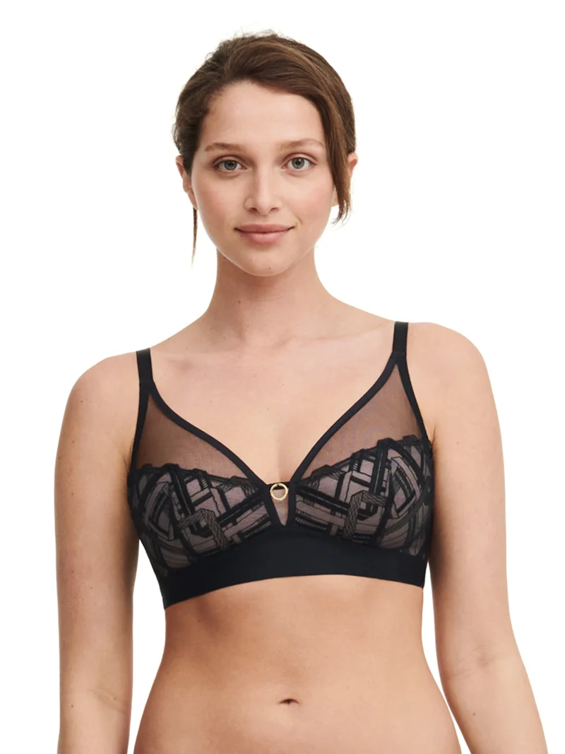 Chantelle – Graphic Support Bügelloser Stütz-BH Schwarz