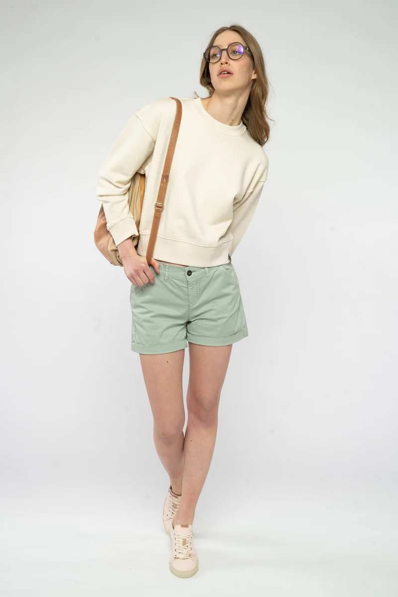 Micro-Chino Shorts aus Bio Baumwolle